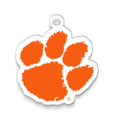 Clemson Tigers - Paw Mark Orange Ornament & Bag Tag