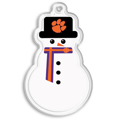 Clemson Tigers - Clemson Snowman Double-Sided Ornament