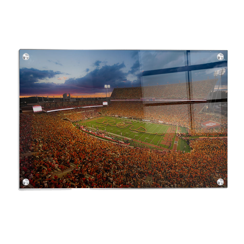 Clemson Tigers - Tigers Sunset - College Wall Art #Canvas 