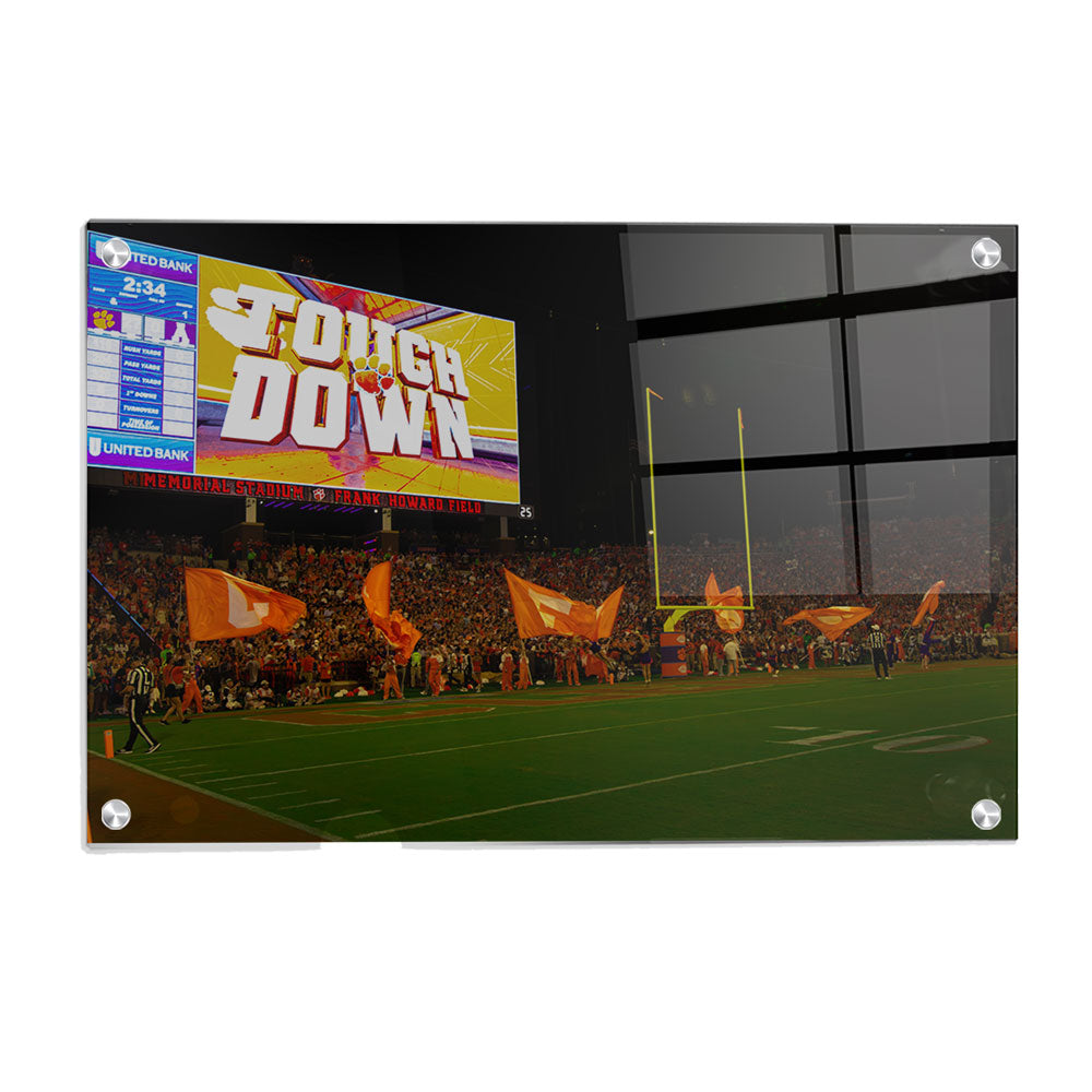 Clemson Tigers - Touch Down Clemson - College Wall Art #Canvas 