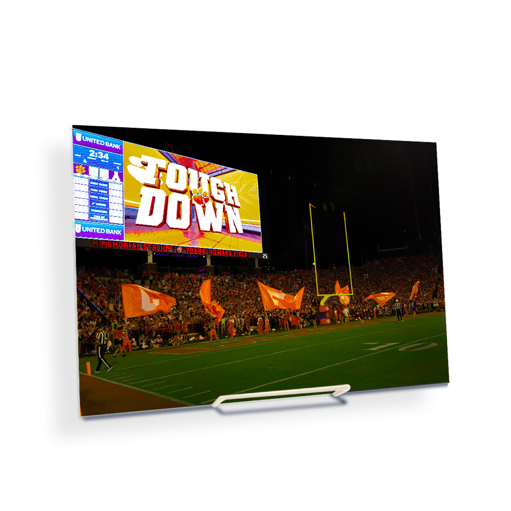 Clemson Tigers - Touch Down Clemson - College Wall Art #Canvas 