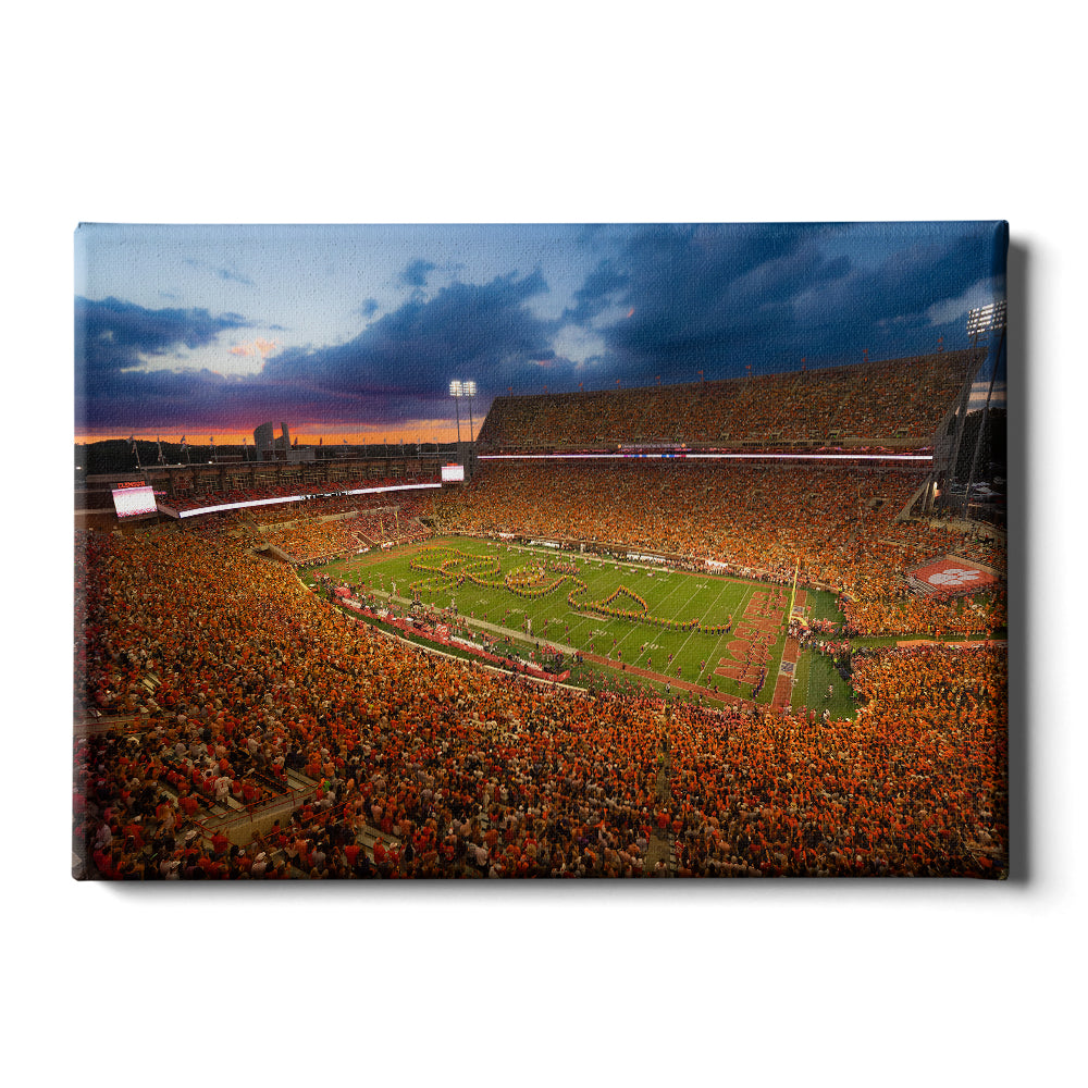 Clemson Tigers - Tigers Sunset - College Wall Art #Canvas 