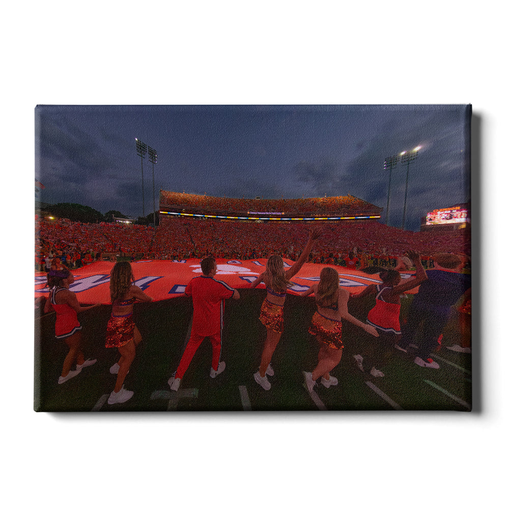 Clemson Tigers - Fighting Tigers Entering the Field - College Wall Art #Canvas