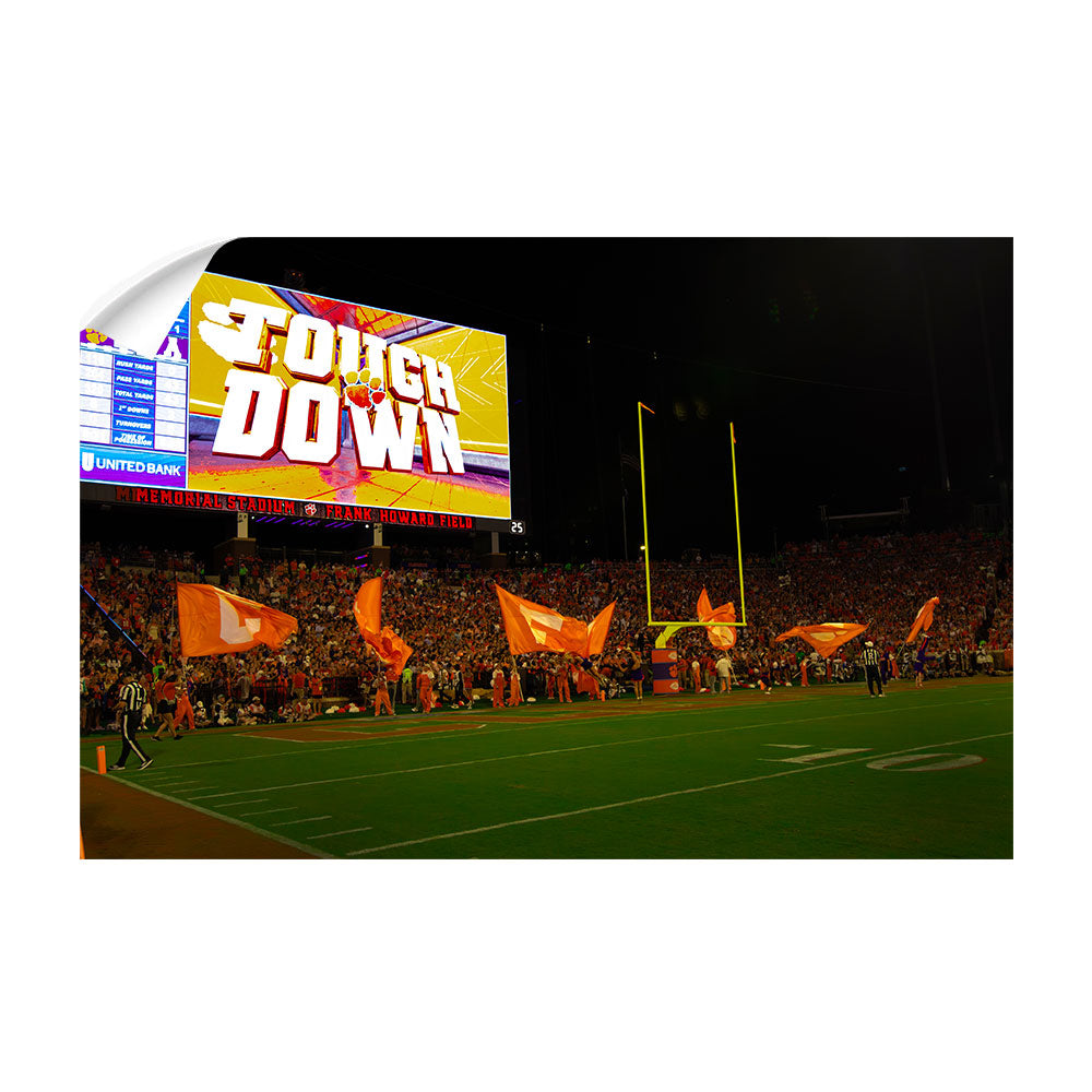 Clemson Tigers - Touch Down Clemson - College Wall Art #Canvas 