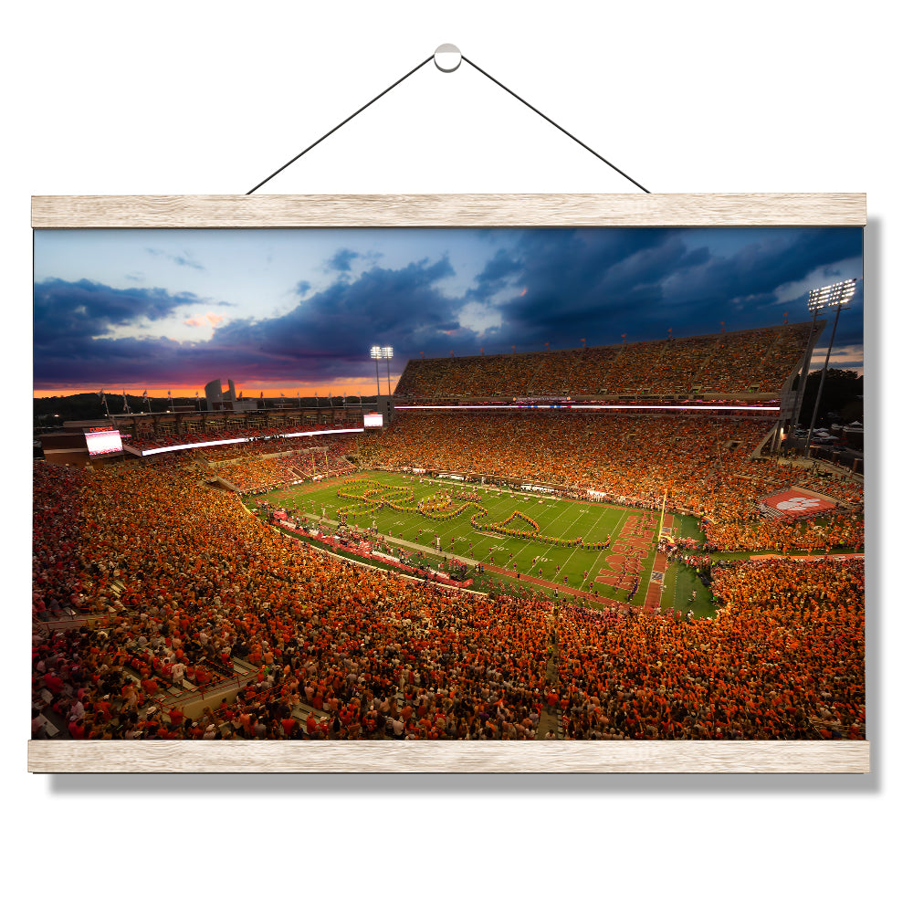 Clemson Tigers - Tigers Sunset - College Wall Art #Canvas 