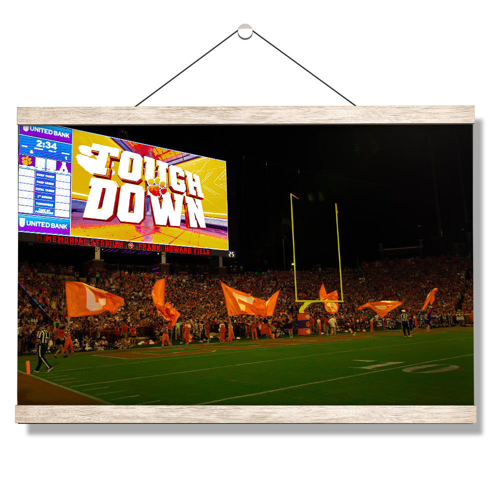 Clemson Tigers - Touch Down Clemson - College Wall Art #Canvas 