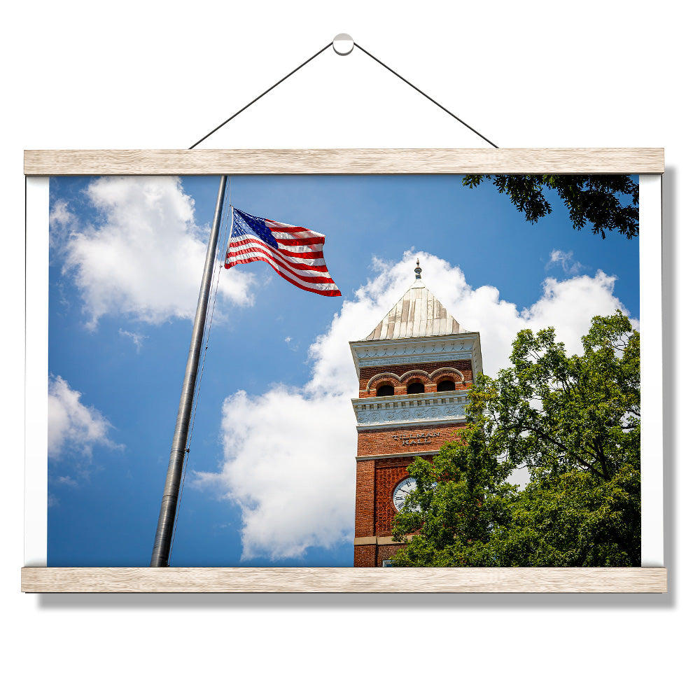 Clemson Tigers - Tillman Hall Flag - College Wall Art #Canvas