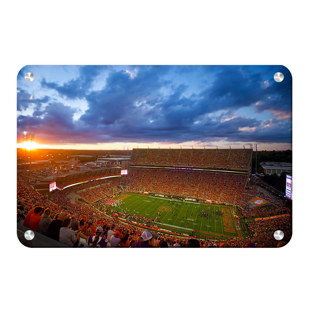 Clemson Tigers - Sunset Over Memorial Stadium - 
College Wall Art #Canvas 