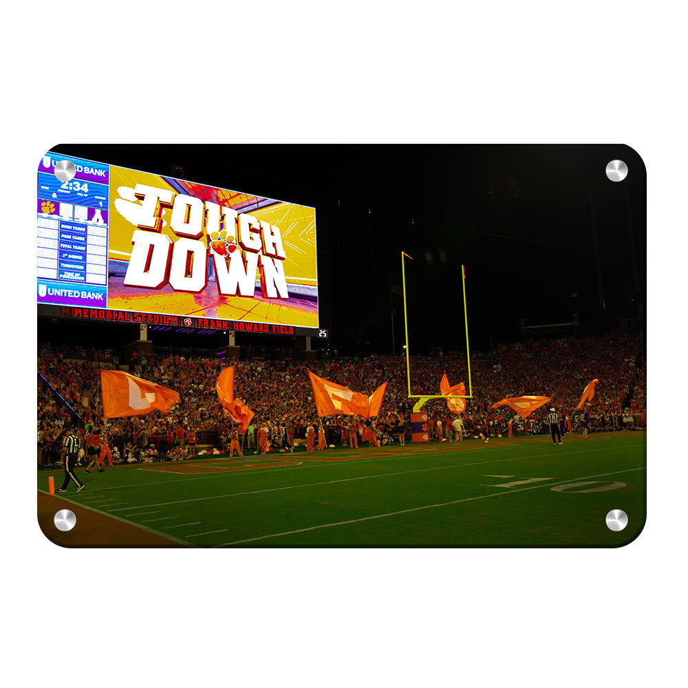 Clemson Tigers - Touch Down Clemson - College Wall Art #Canvas 