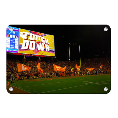 Clemson Tigers - Touch Down Clemson - College Wall Art #Metal