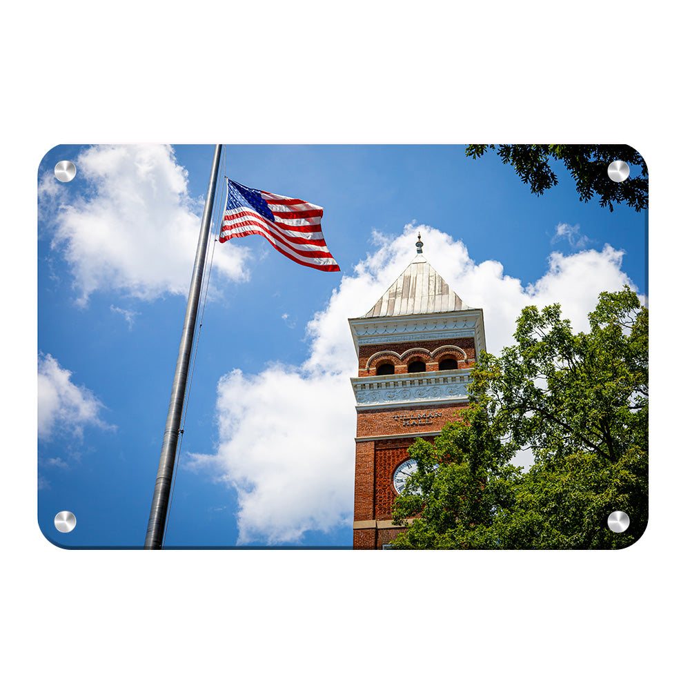 Clemson Tigers - Tillman Hall Flag - College Wall Art #Canvas