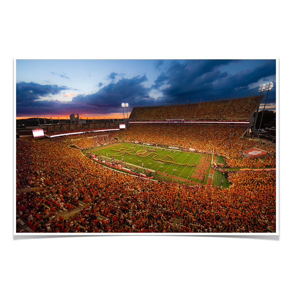 Clemson Tigers - Tigers Sunset - College Wall Art #Canvas 