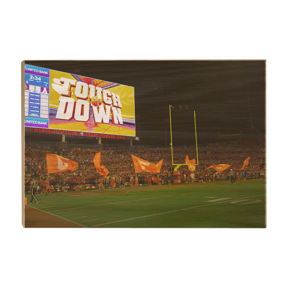 Clemson Tigers - Touch Down Clemson - College Wall Art #Canvas 