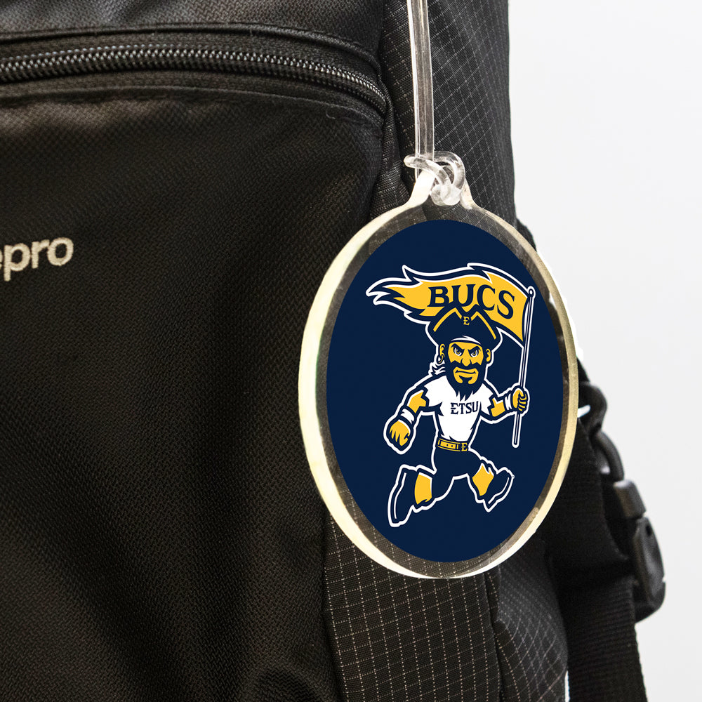 ETSU Bucs - Bucky Spirit Bag Blue Ornament & Bag Tag
