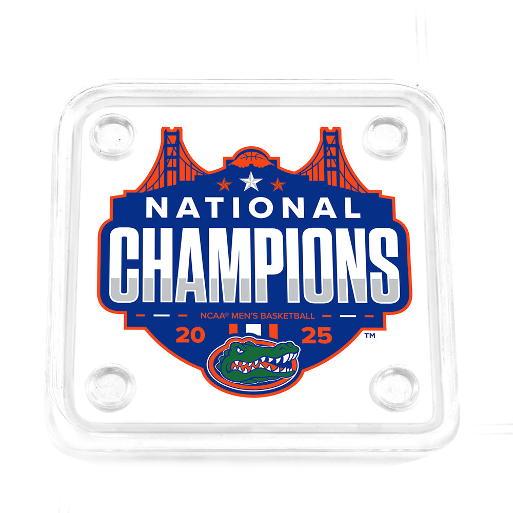 Florida Gators - 2025 Florida Gators National Champions NCAA Men's Basketball Drink Coaster