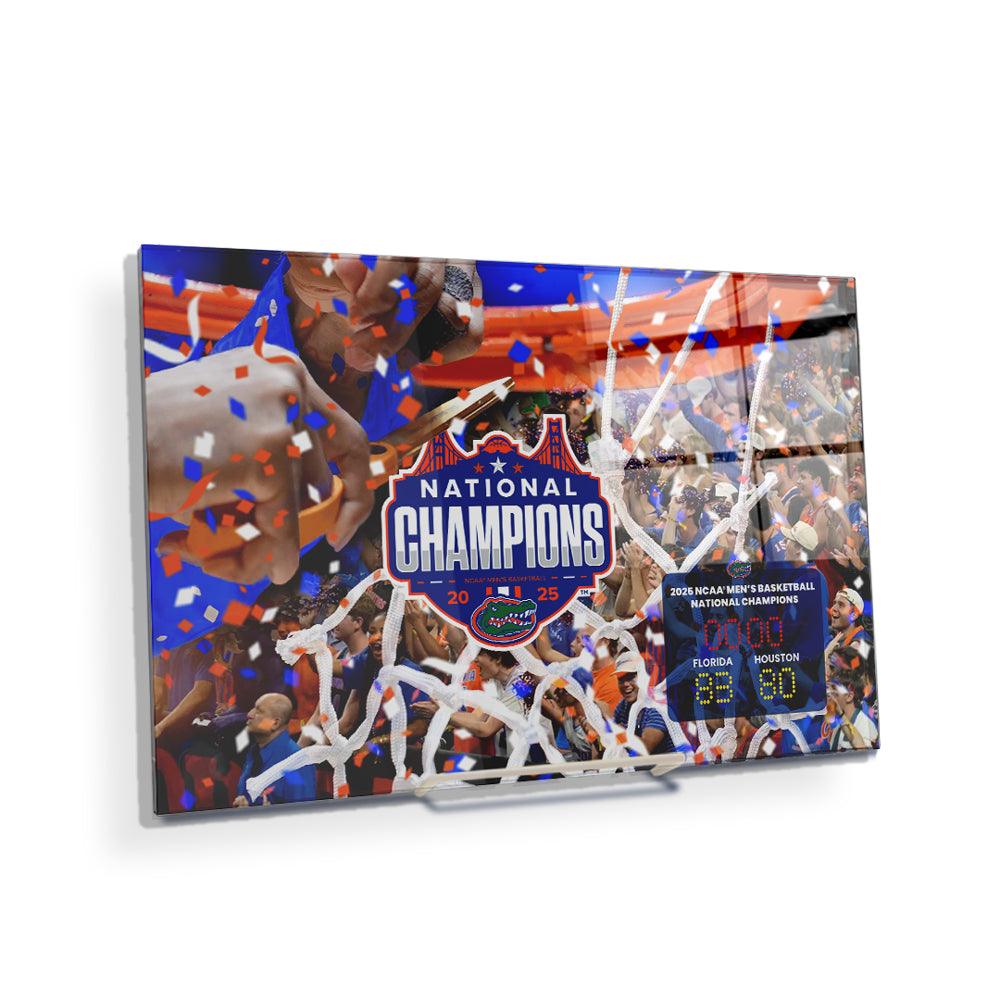 Florida Gators - Florida Gators NCAA Men's Basketball National Champions Score - College Wall Art #Canvas