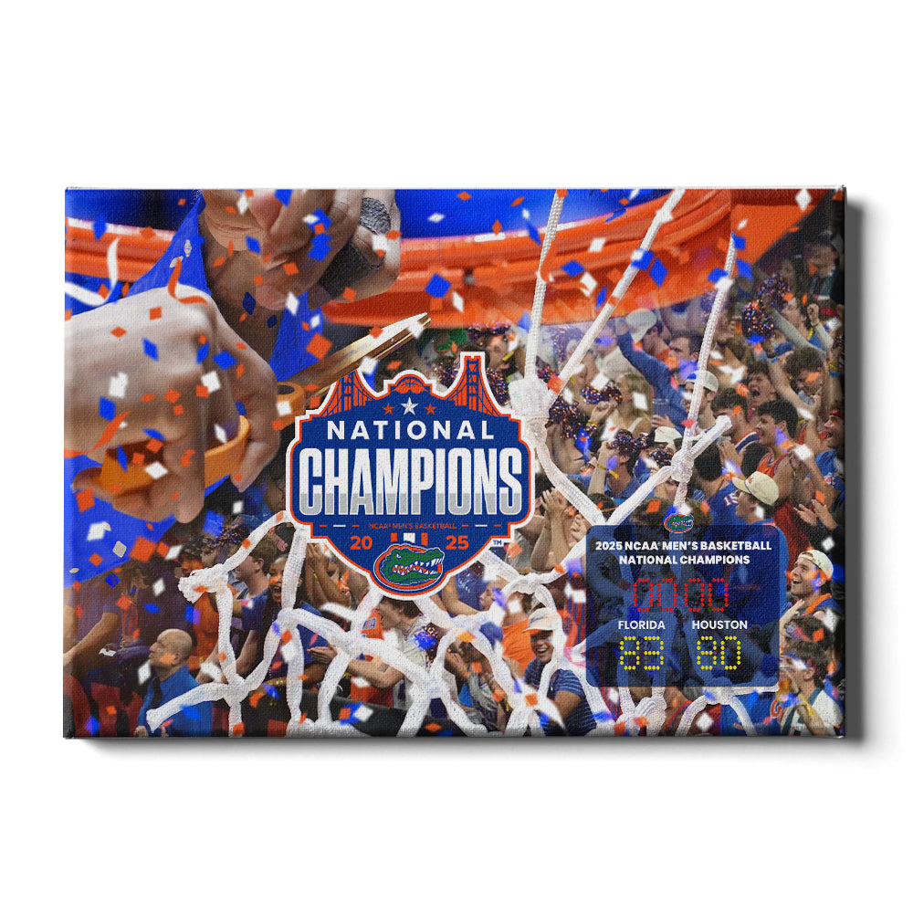 Florida Gators - Florida Gators NCAA Men's Basketball National Champions Score - College Wall Art #Canvas