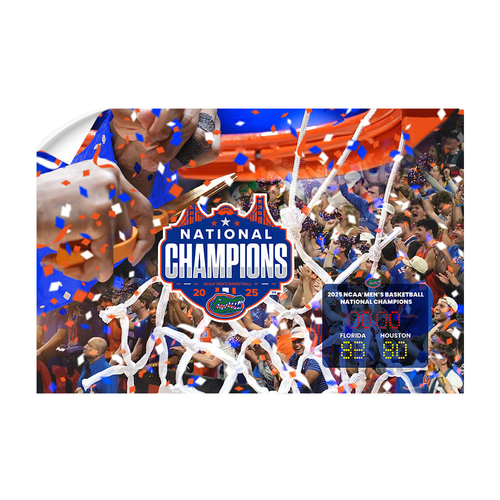Florida Gators - Florida Gators NCAA Men's Basketball National Champions Score - College Wall Art #Canvas