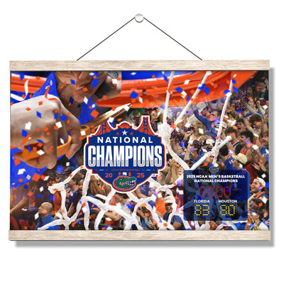 Florida Gators - Florida Gators NCAA Men's Basketball National Champions Score - College Wall Art #Hanging Canvas