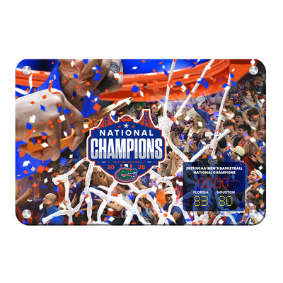 Florida Gators - Florida Gators NCAA Men's Basketball National Champions Score - College Wall Art #Metal