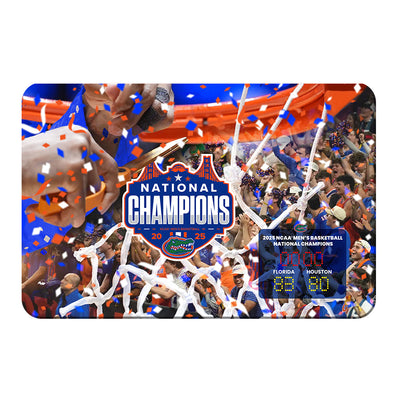 Florida Gators - Florida Gators NCAA Men's Basketball National Champions Score - College Wall Art #PVC