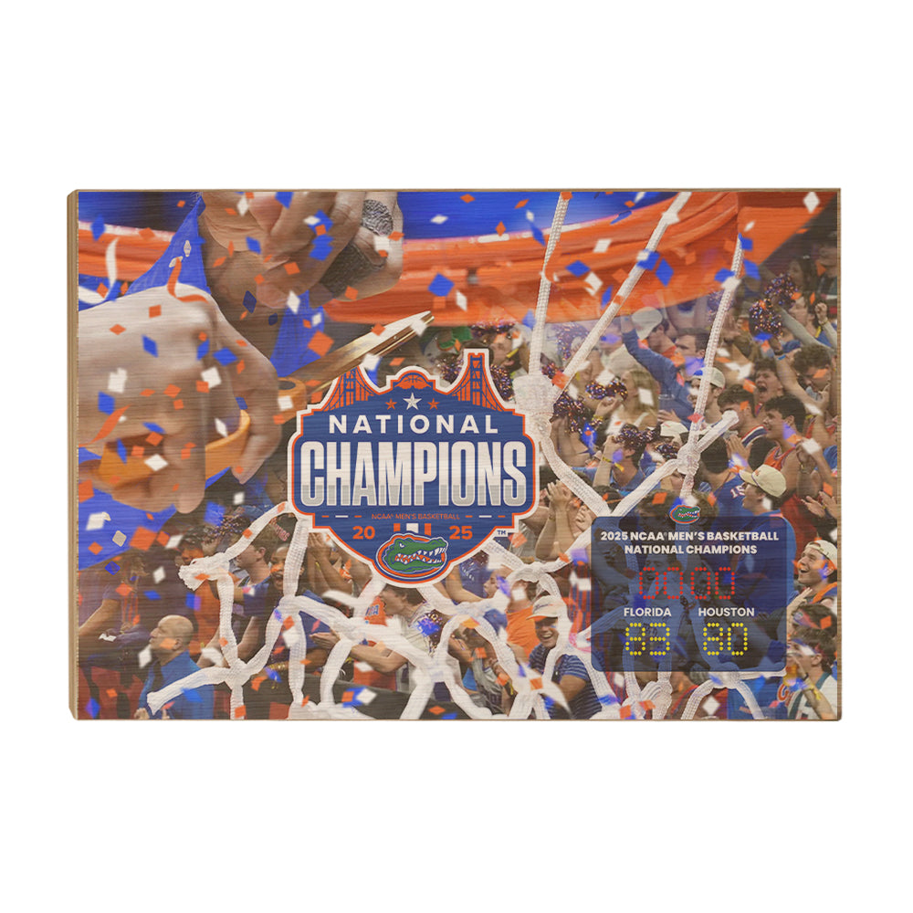Florida Gators - Florida Gators NCAA Men's Basketball National Champions Score - College Wall Art #Canvas