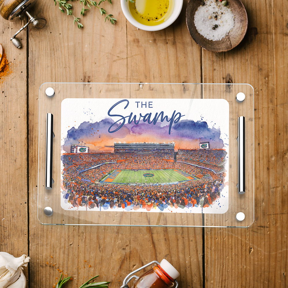 Florida Gators - The Swamp Watercolor Charcuterie Tray