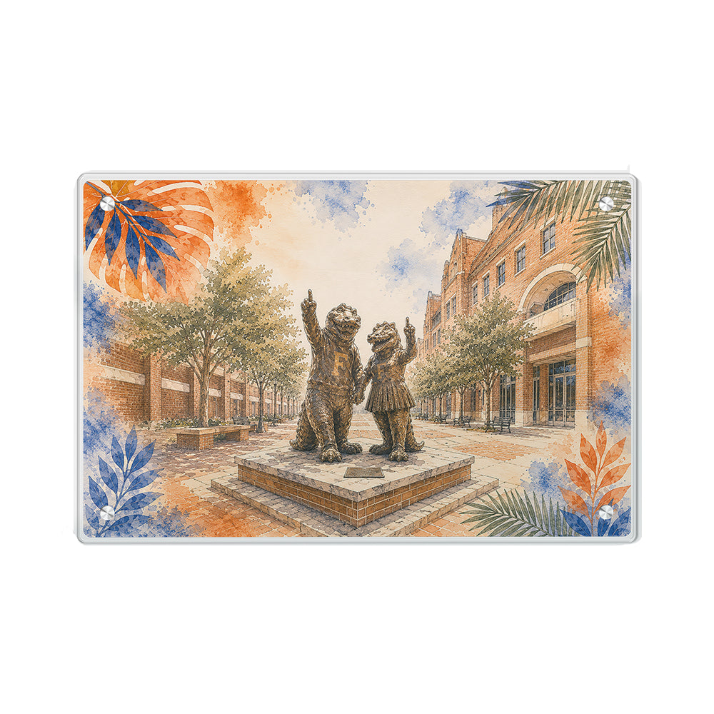 Florida Gators - Albert and Alberta Campus Mascot Statue - College Wall Art #Canvas