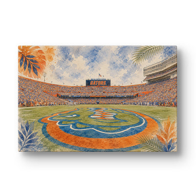 Florida Gators - Gators Game Day at Ben Hill Griffin Stadium - College Wall Art #Canvas