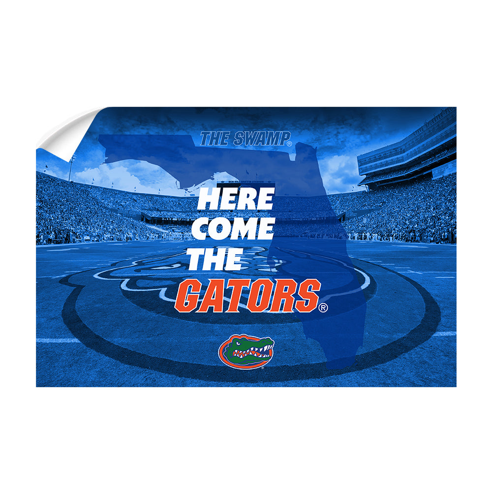 Florida Gators - Here Come the Gators Spurrier Field - College Wall Art #Canvas
