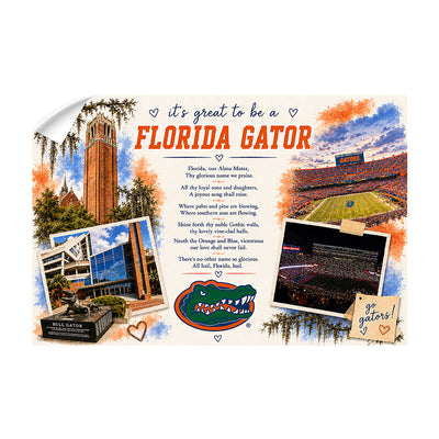 Florida Gators - It's Great to be a Florida Gator Alma Mater - College Wall Art #Wall Decal