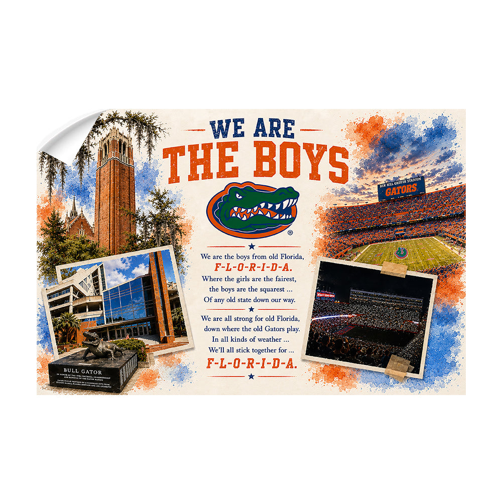 Florida Gators - We are the Boys from Old Florida - College Wall Art #Canvas