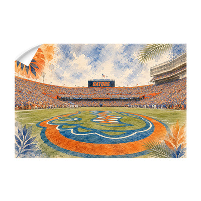 Florida Gators - Gators Game Day at Ben Hill Griffin Stadium - College Wall Art #Wall Decal