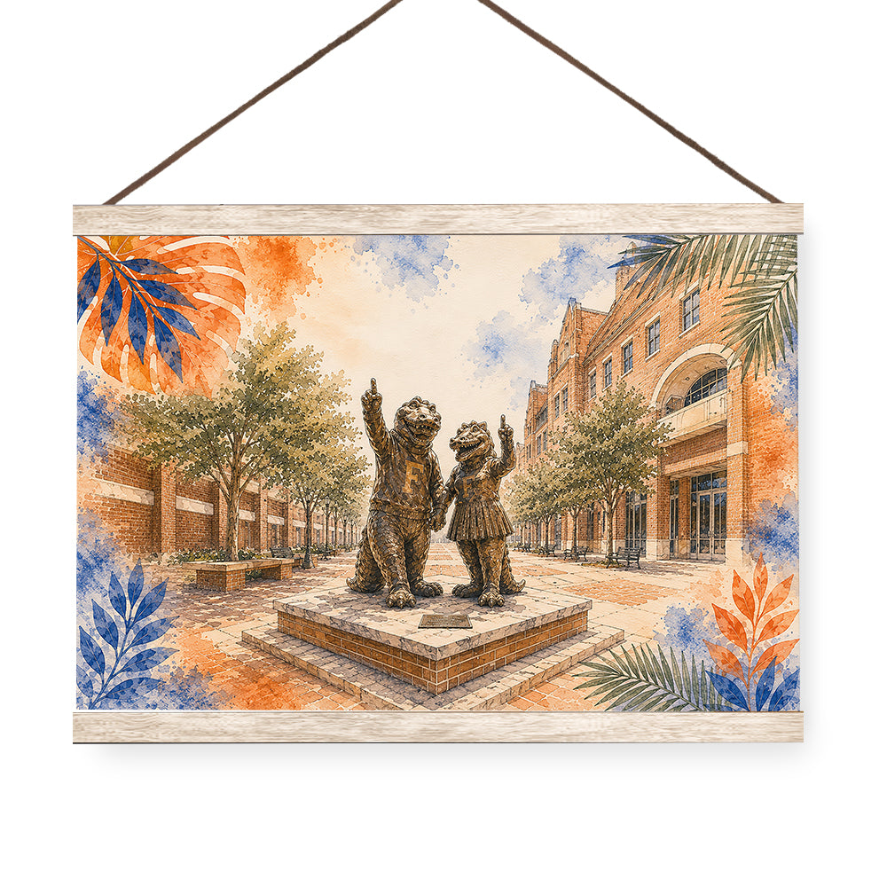 Florida Gators - Albert and Alberta Campus Mascot Statue - College Wall Art #Canvas