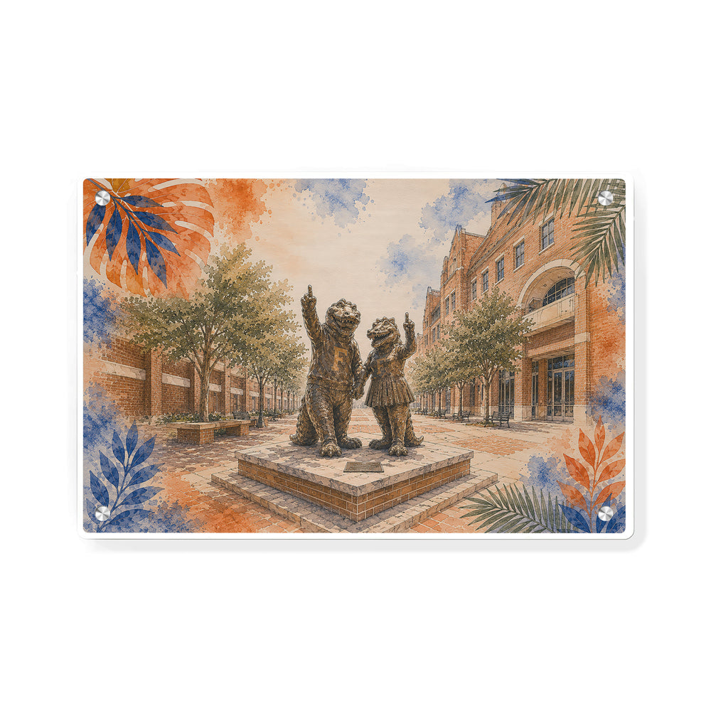 Florida Gators - Albert and Alberta Campus Mascot Statue - College Wall Art #Canvas