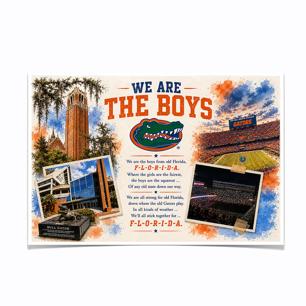Florida Gators - We are the Boys from Old Florida - College Wall Art #Canvas