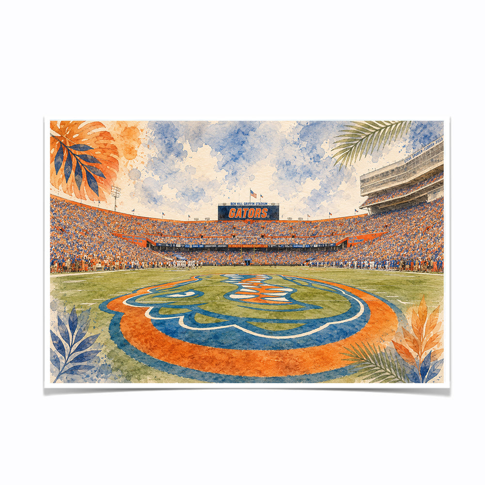 Florida Gators - Gators Game Day at Ben Hill Griffin Stadium - College Wall Art #Canvas