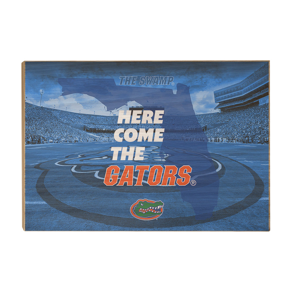 Florida Gators - Here Come the Gators Spurrier Field - College Wall Art #Canvas