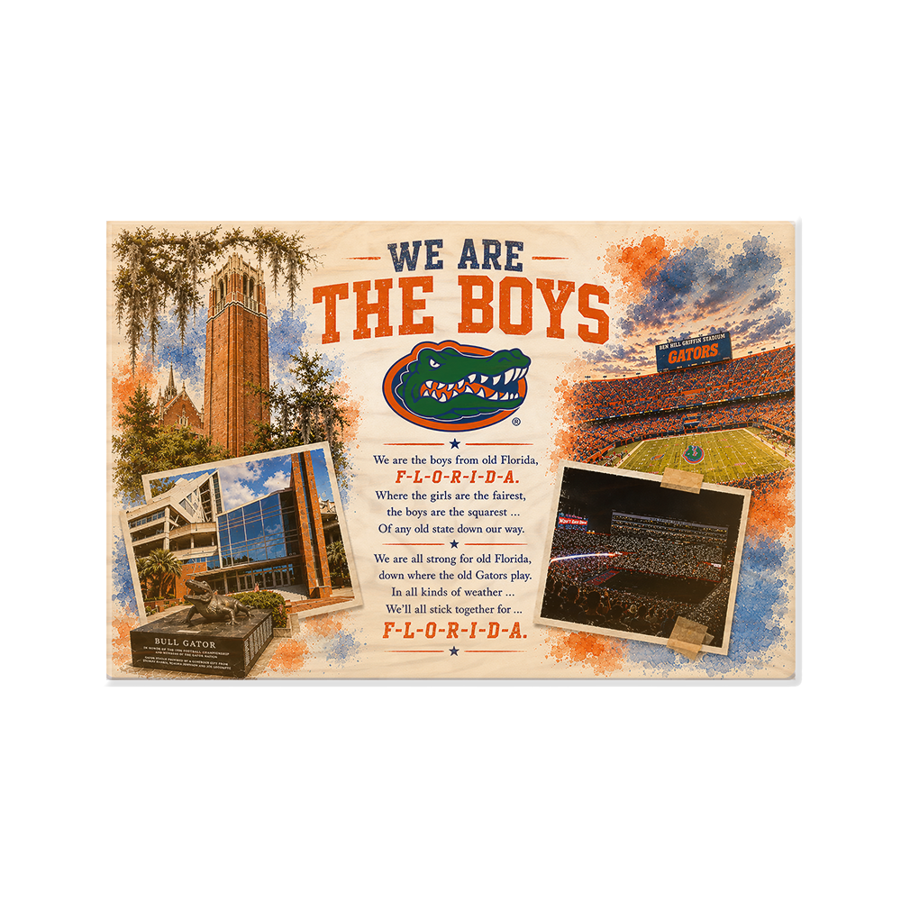 Florida Gators - We are the Boys from Old Florida - College Wall Art #Canvas