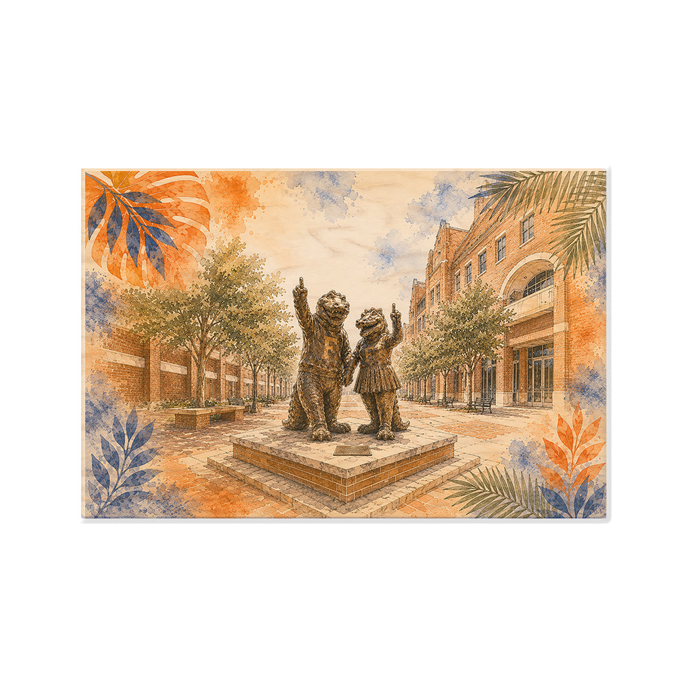 Florida Gators - Albert and Alberta Campus Mascot Statue - College Wall Art #Canvas