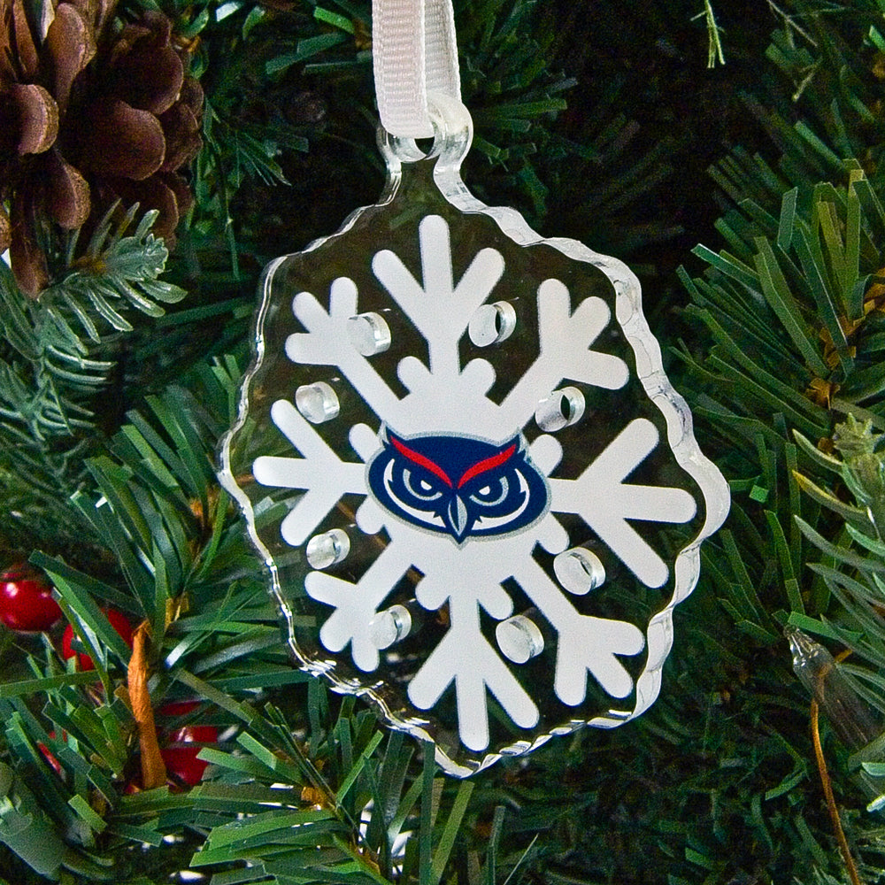 Florida Atlantic Owls  - Florida Atlantic Snowflake Ornament