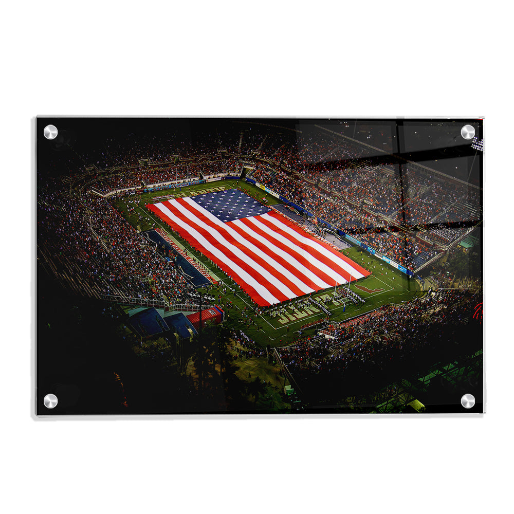 Florida Atlantic Owls - Stars and Stripes - College Wall Art #Canvas