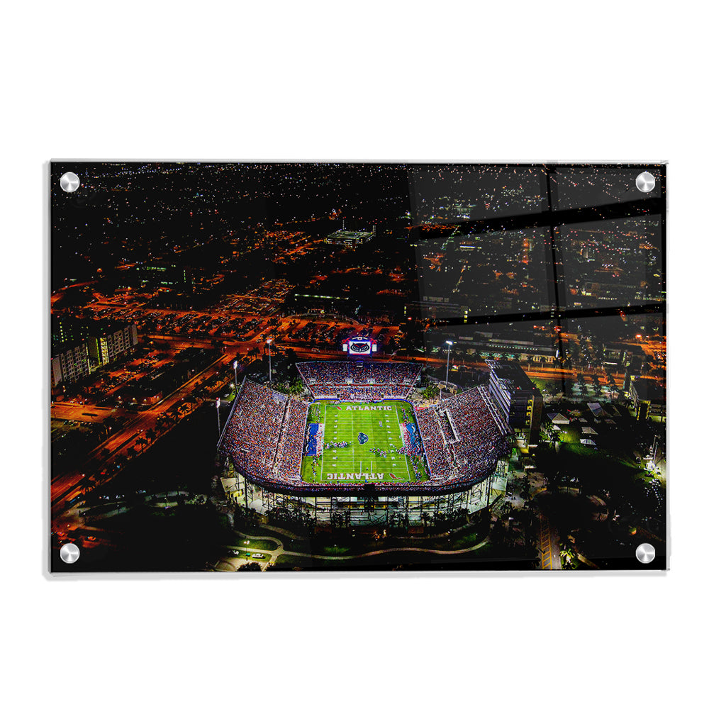 Florida Atlantic Owls - FAU Stadium Aerial - College Wall Art #Canvas
