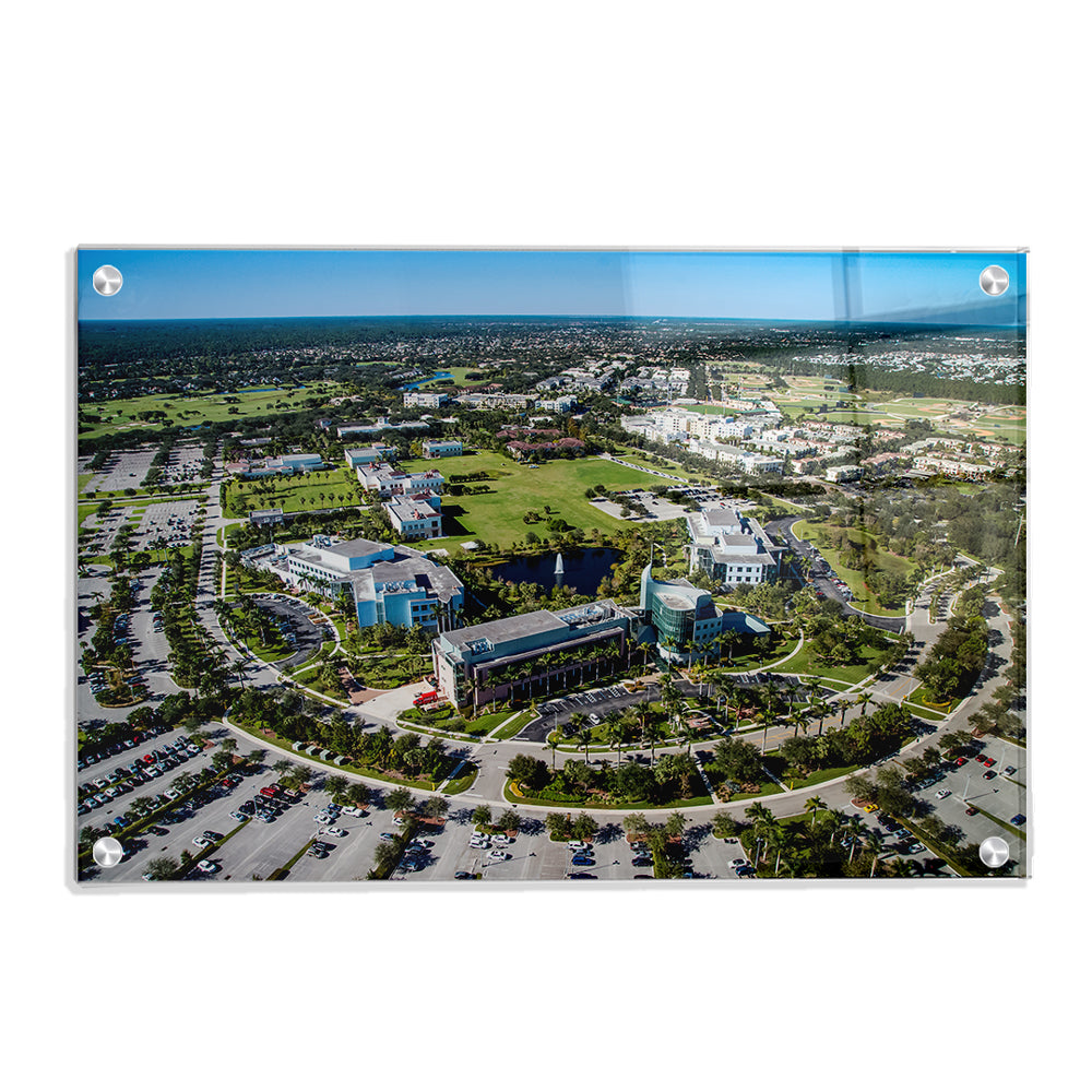 Florida Atlantic Owls - Florida Atlantic Aerial - College Wall Art #Canvas