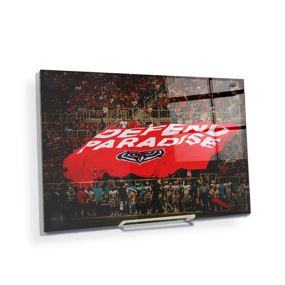 Florida Atlantic Owls - Defend Paradise - College Wall Art #Canvas