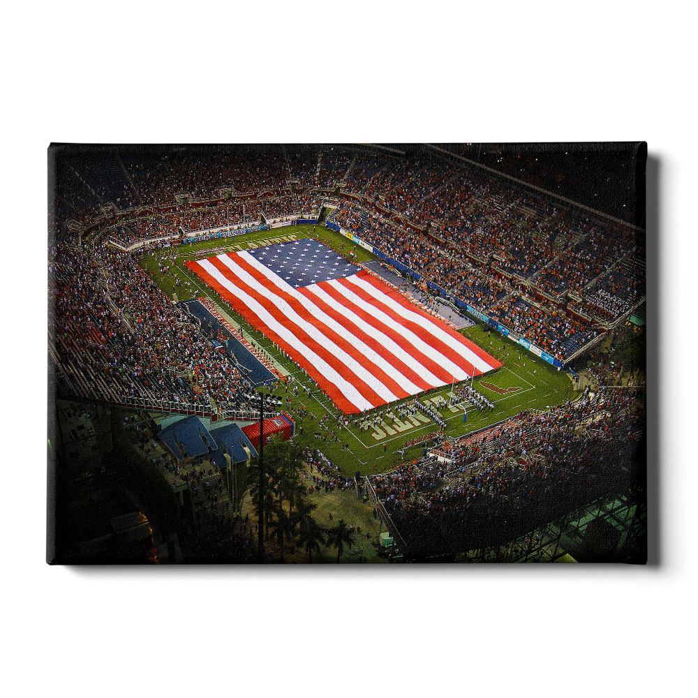 Florida Atlantic Owls - Stars and Stripes - College Wall Art #Canvas