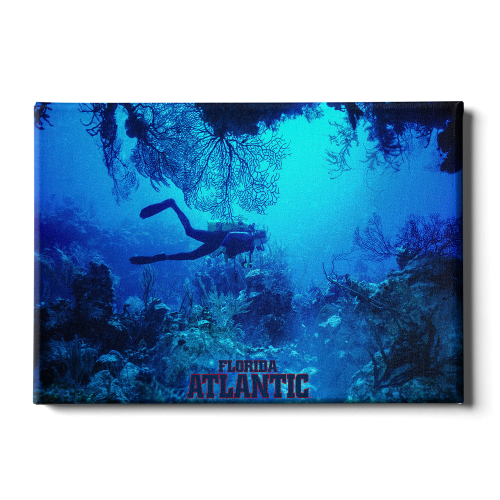 Florida Atlantic Owls - Florida Atlantic Dive - College Wall Art #Canvas