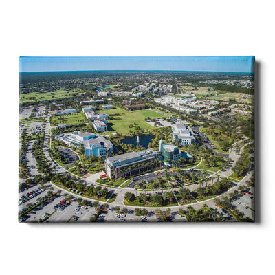 Florida Atlantic Owls - Florida Atlantic Aerial - College Wall Art #Canvas