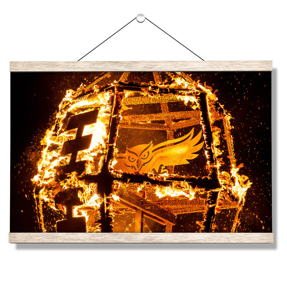 Florida Atlantic Owls - Owls Bonfire - College Wall Art #Canvas