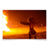 Florida Atlantic Owls - Owlsley and the Bonfire - College Wall Art #Poster